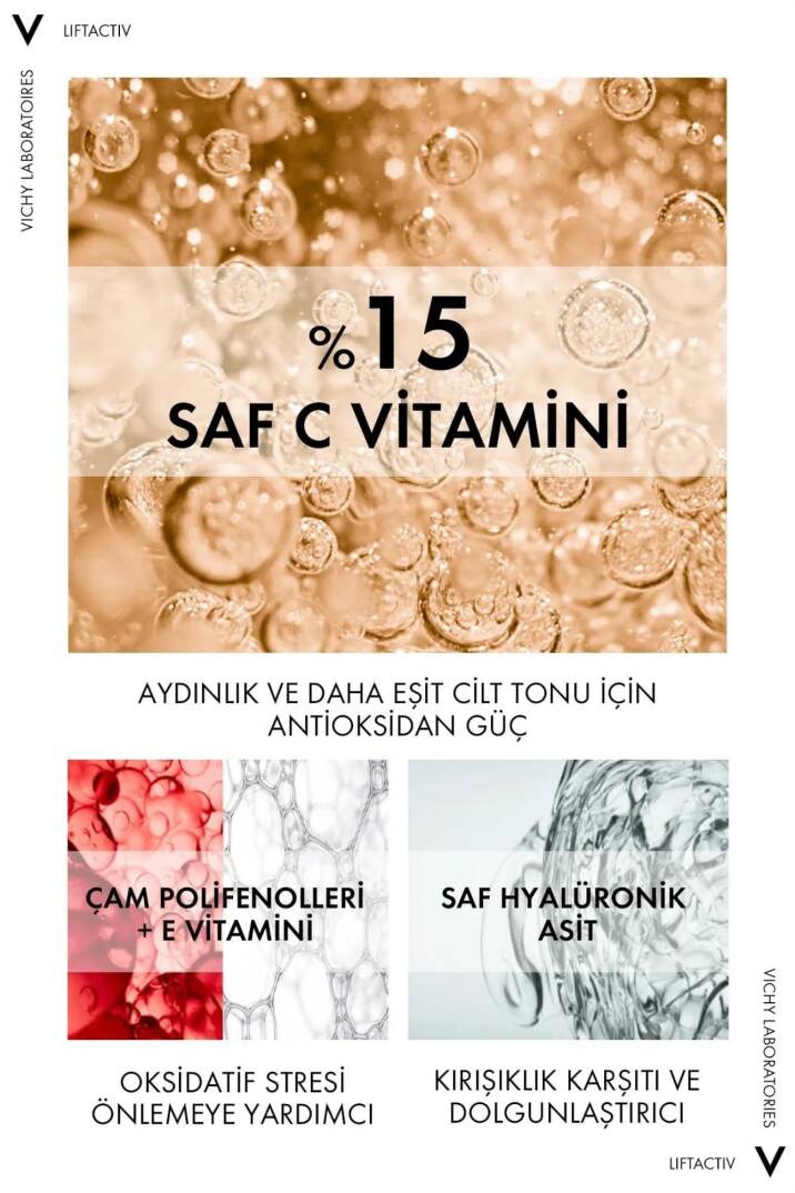 Vichy Liftactiv Supreme %15 Saf C Vitamini Aydınlatıcı Antioksidan Serum 20 Ml - 6