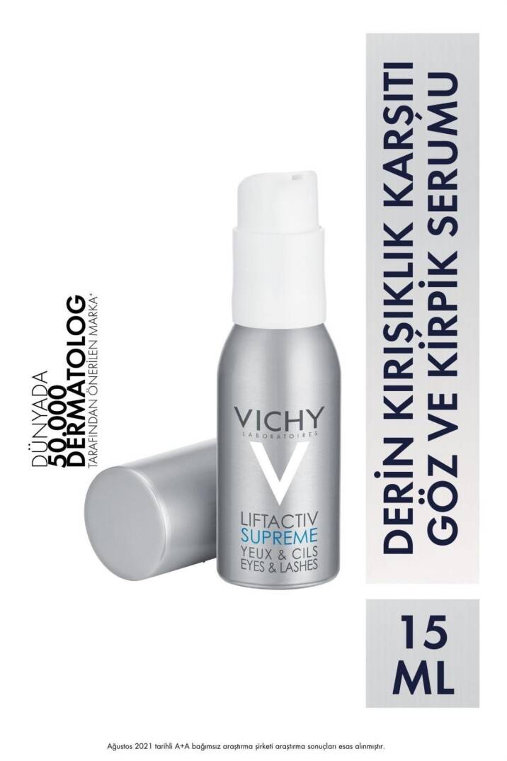 Vichy Liftactiv Supreme Göz Çevresi&Kirpiklere Özel Kırışıklık ve Sıkılık Kaybına Karşı Bakım Serumu 15 ml - 1