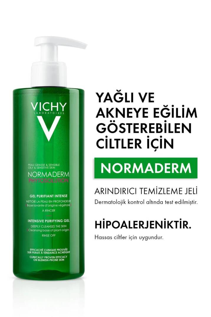 Vichy Normaderm Phytosolution Arındırıcı Yüz Temizleme Jeli, Yağlı ve Karma Ciltler 400 ml - 2