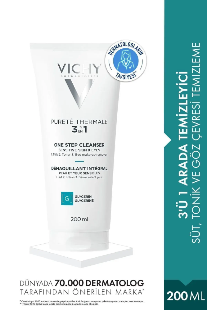 Vichy Purete Thermale 3'ü 1 Arada Temizleyici 200 ml - 3
