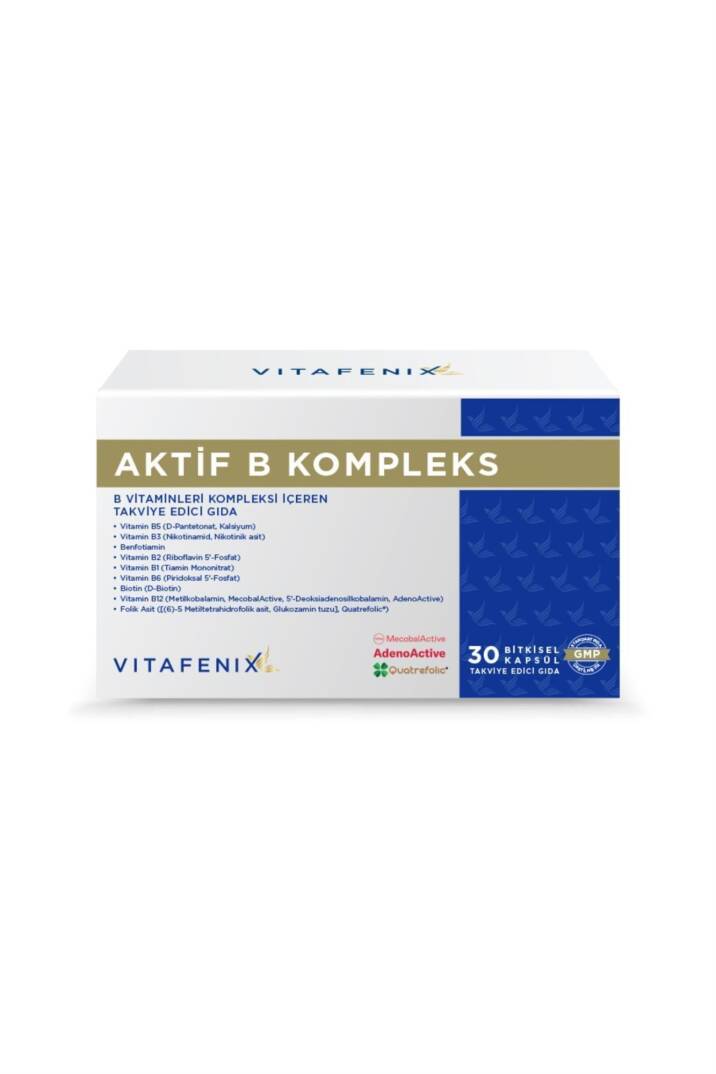 Vitafenix Aktif B Kompleks Benfotiamin ve Temel B Vitaminleri 30 Kapsül - 1