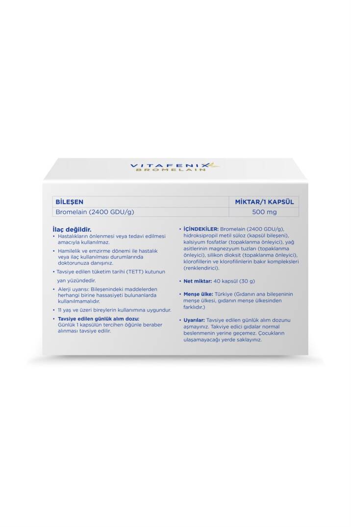 VİTAFENİX BROMELAİN 40 KAPSÜL - 2