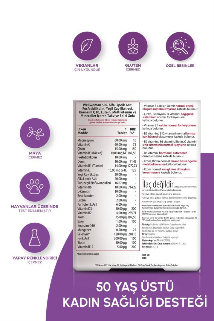 Wellwoman 50 Yaş Üstü 30 Tablet - 2