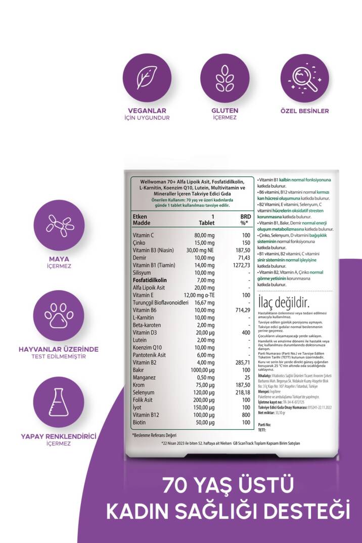 Wellwoman 70 Yaş Üstü 30 Tablet - 2
