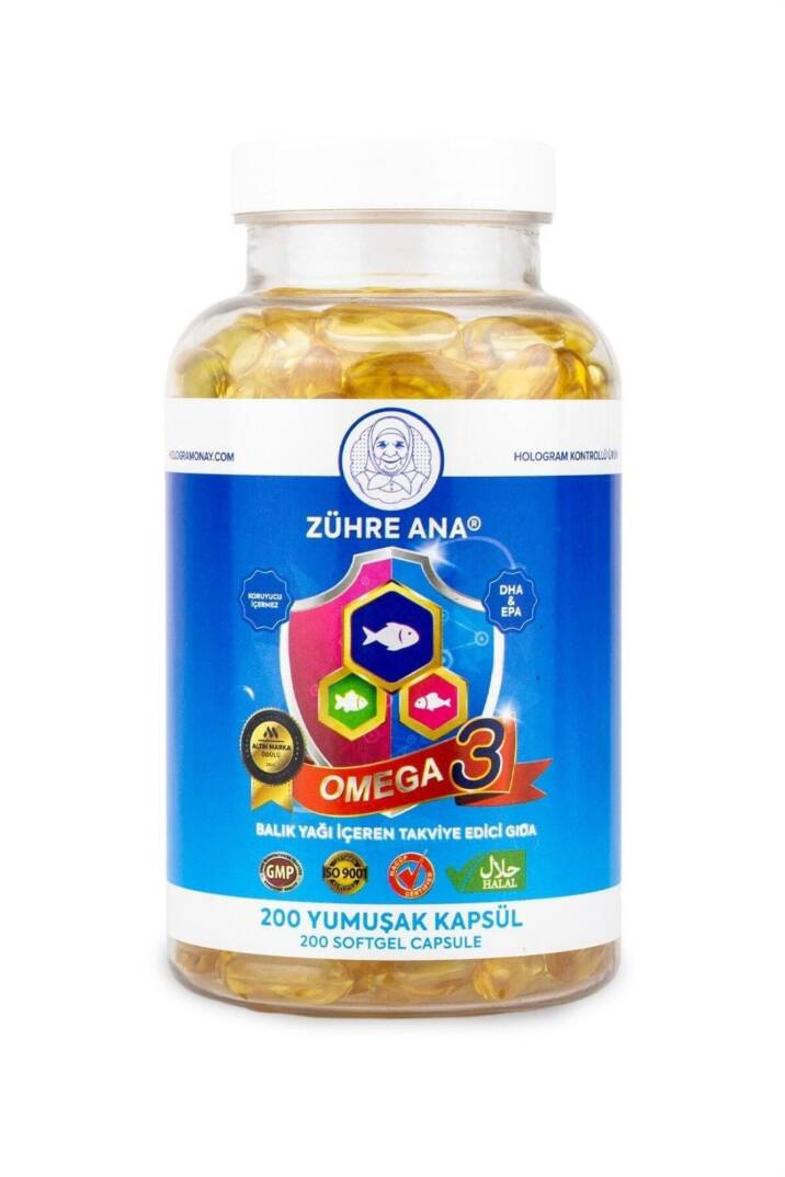 Zühre Ana Omega 3 Balık Yağı - 200 Kapsül (1300 Mg) - 1